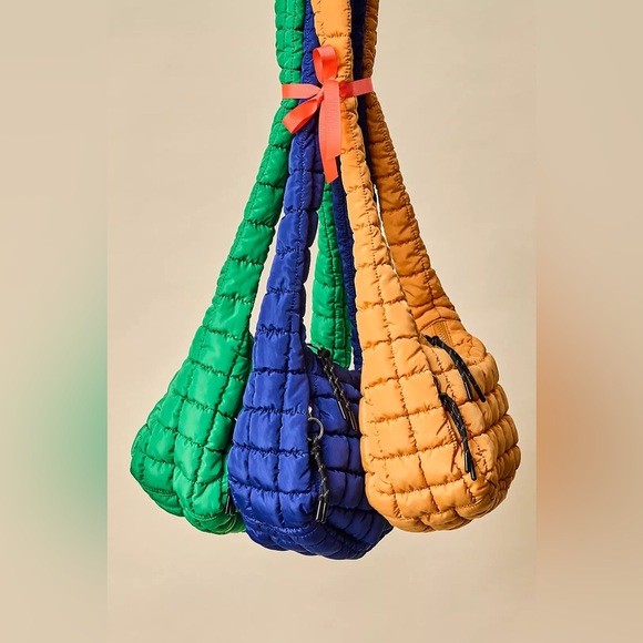 NWT FREE PEOPLE MOVEMENT Quilted Baby Carryall Sling Bag | Kelly Green MSRP $58 - Picture 5 of 11